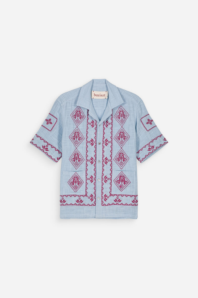 Chemise Mexican bleue