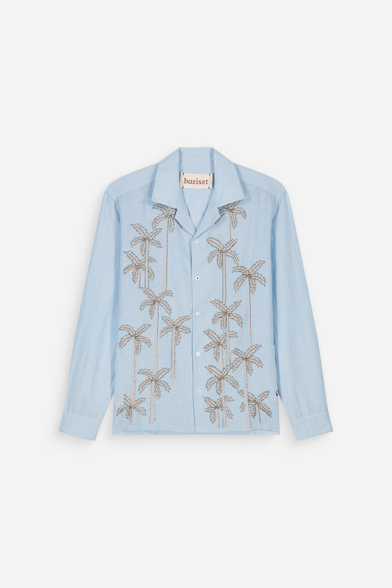 Chemise Palm Groove Bleu Clair