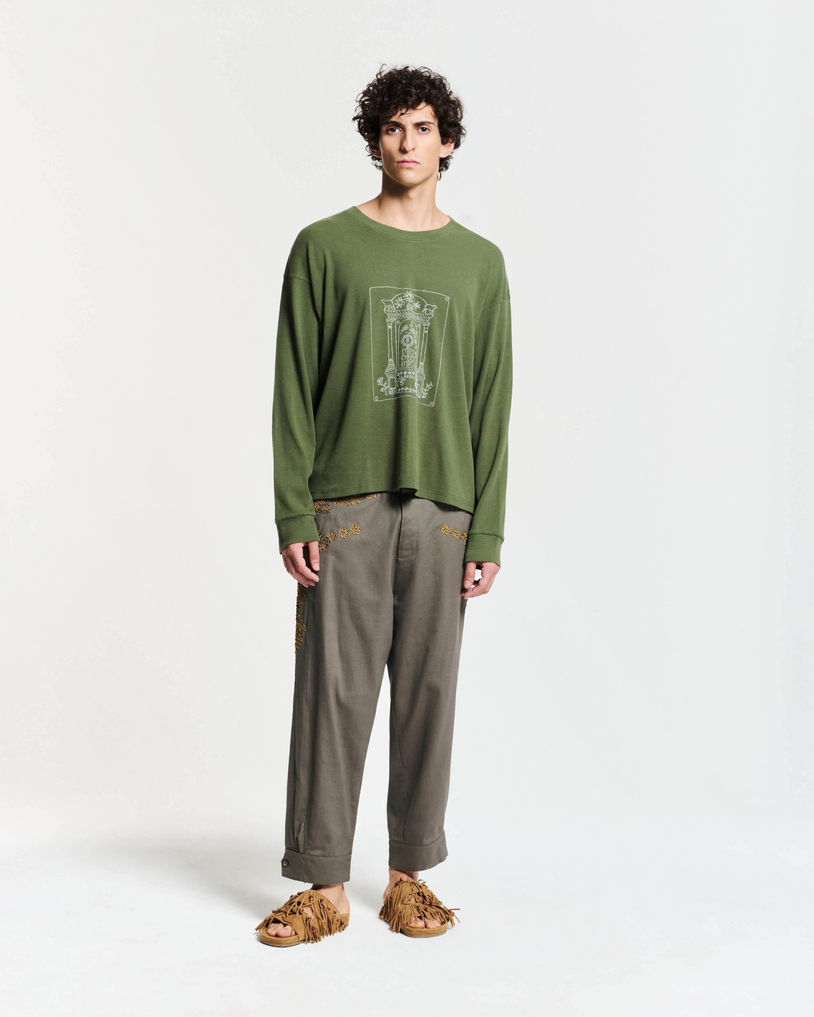 Preel Pants – Khaki Cotton | Baziszt