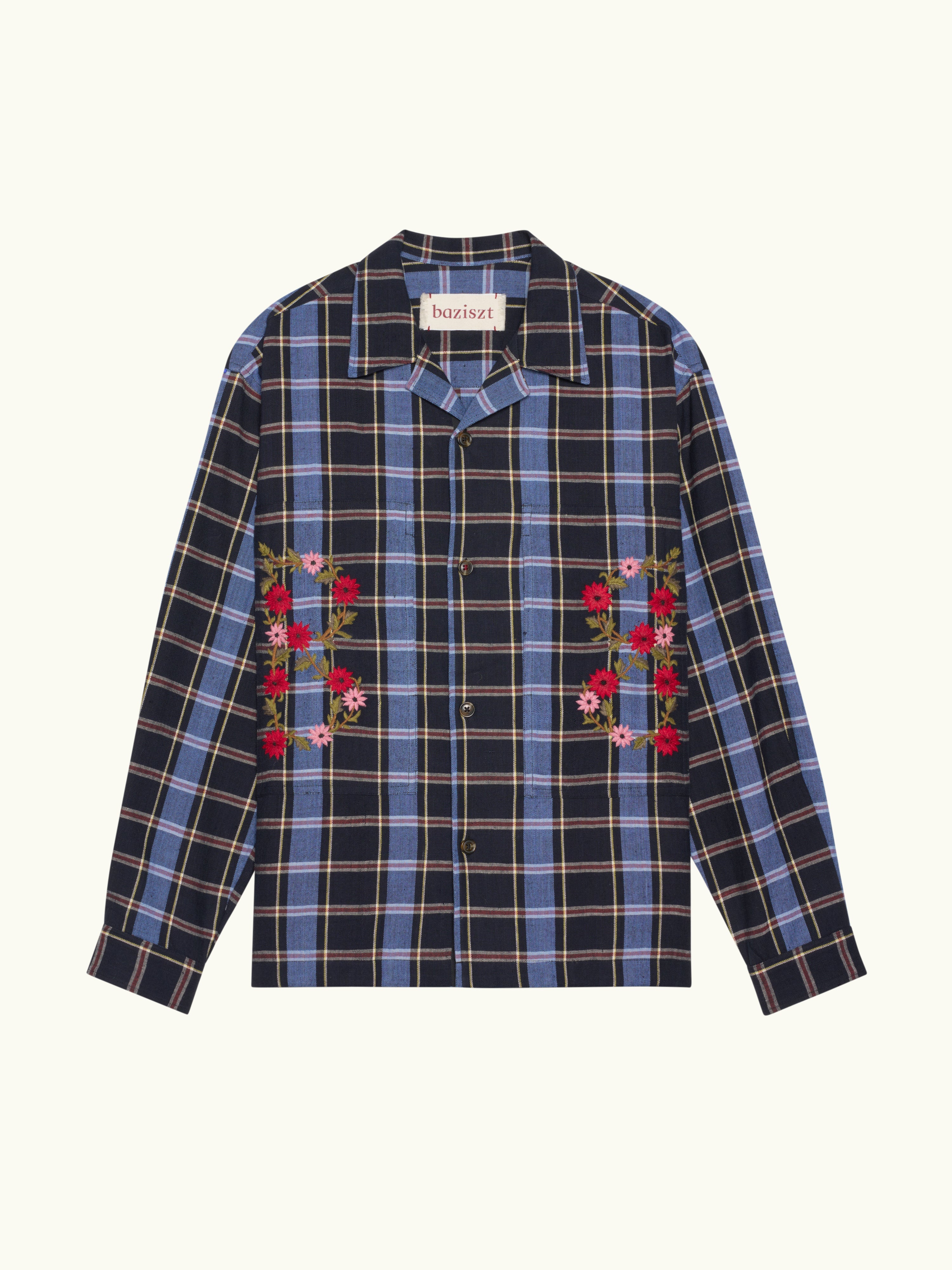baziszt レザーシャツ Baalz Shirt – Navy Cotton | Baziszt