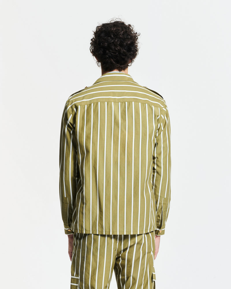 Stripe shirt Khaki Green