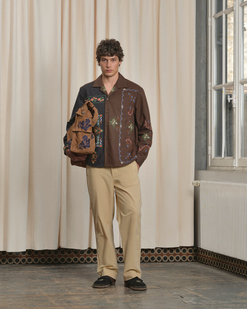 CHEMISE QUEENIE NOIR & MARRON