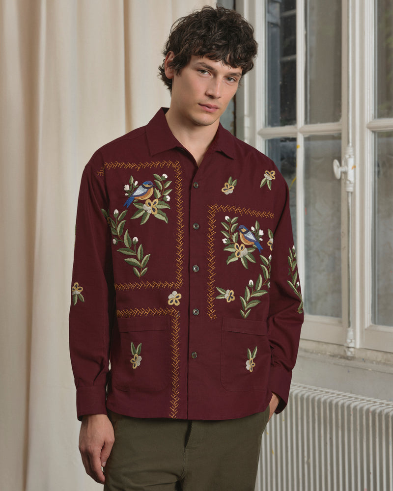 CHEMISE GREEDO BORDEAUX