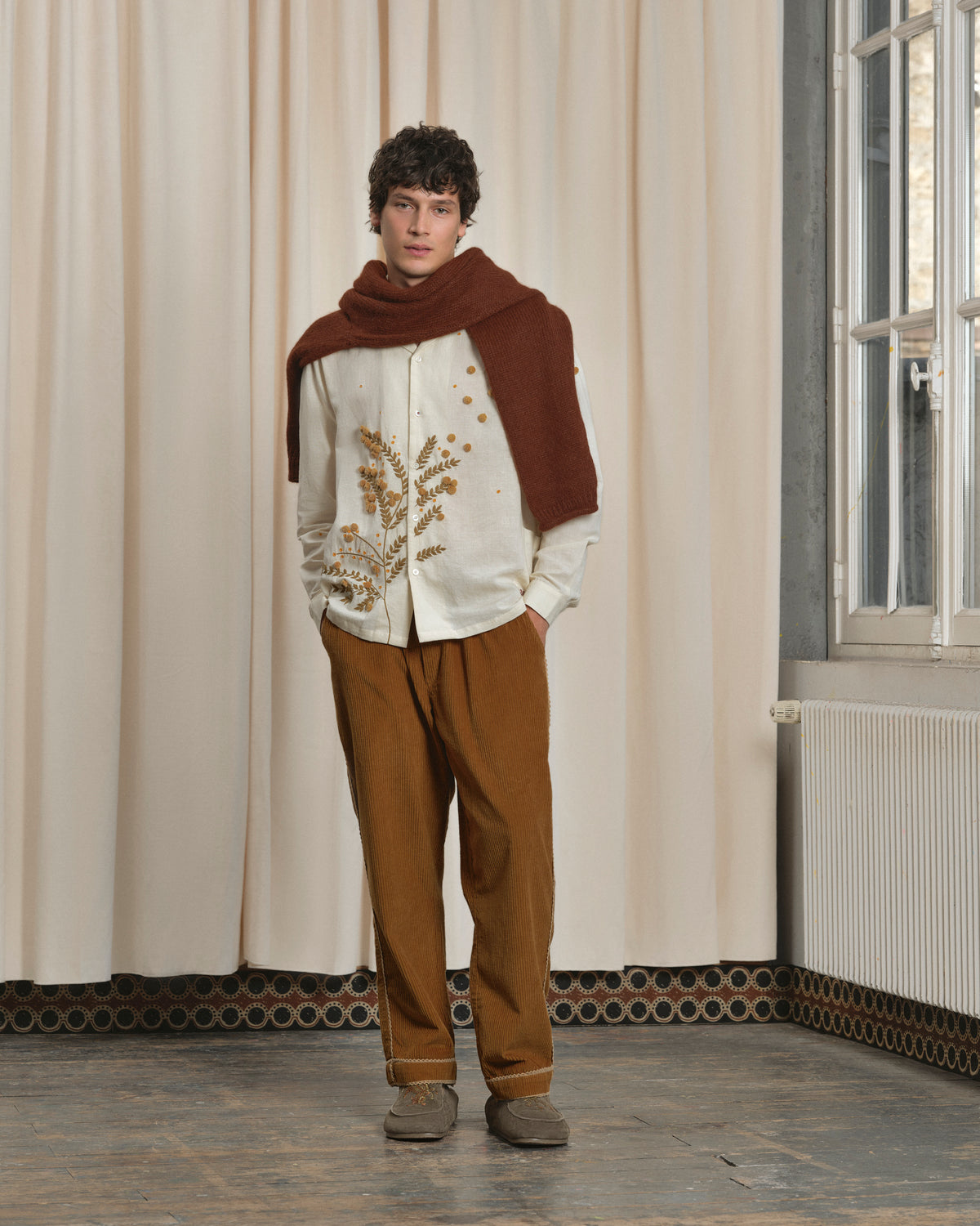 LACE PANTS BROWN