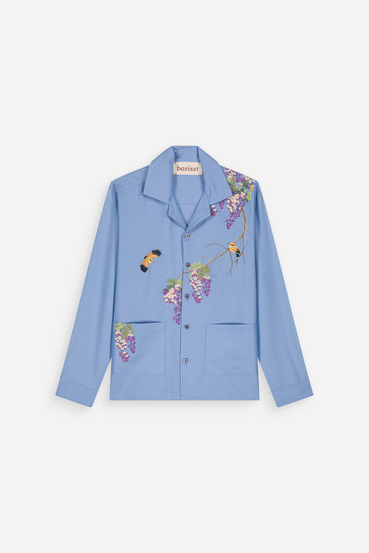 Baziszt Black Cotton Pattern Shirt