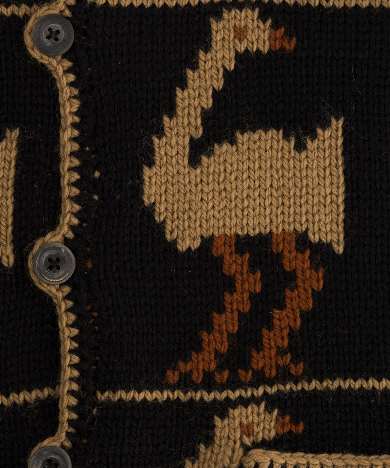 CARDIGAN AUTRUCHE NOIR