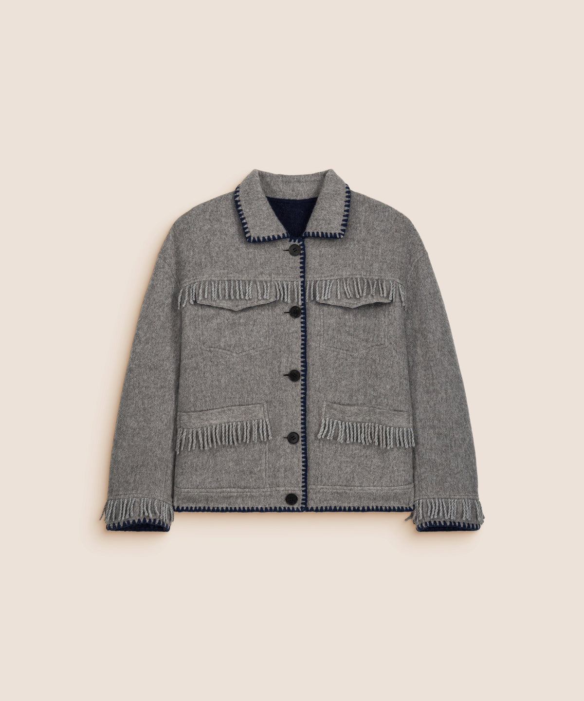 VESTE REVERSIBLE VEDU BLEU MARINE