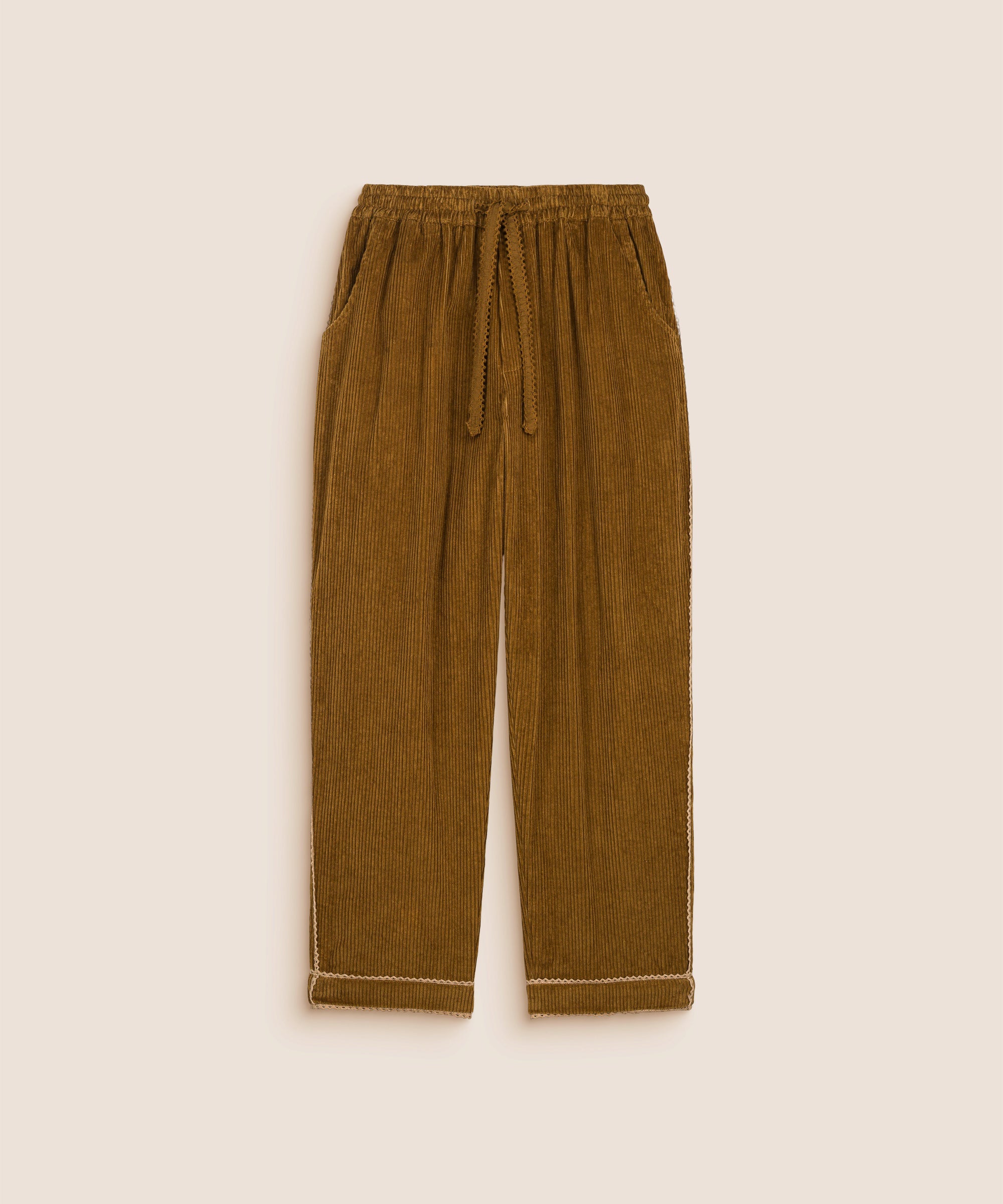 LACE PANTS BROWN