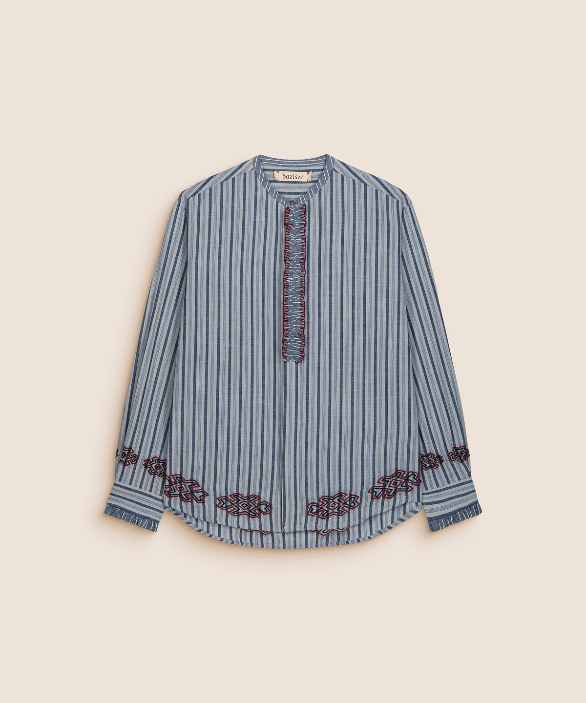 RUFFLE SHIRT LIGHT BLUE