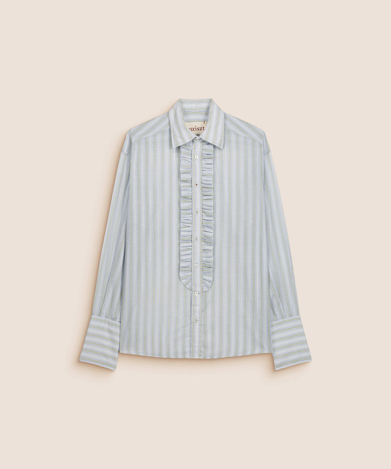 RUCHE SHIRT LIGHT BLUE