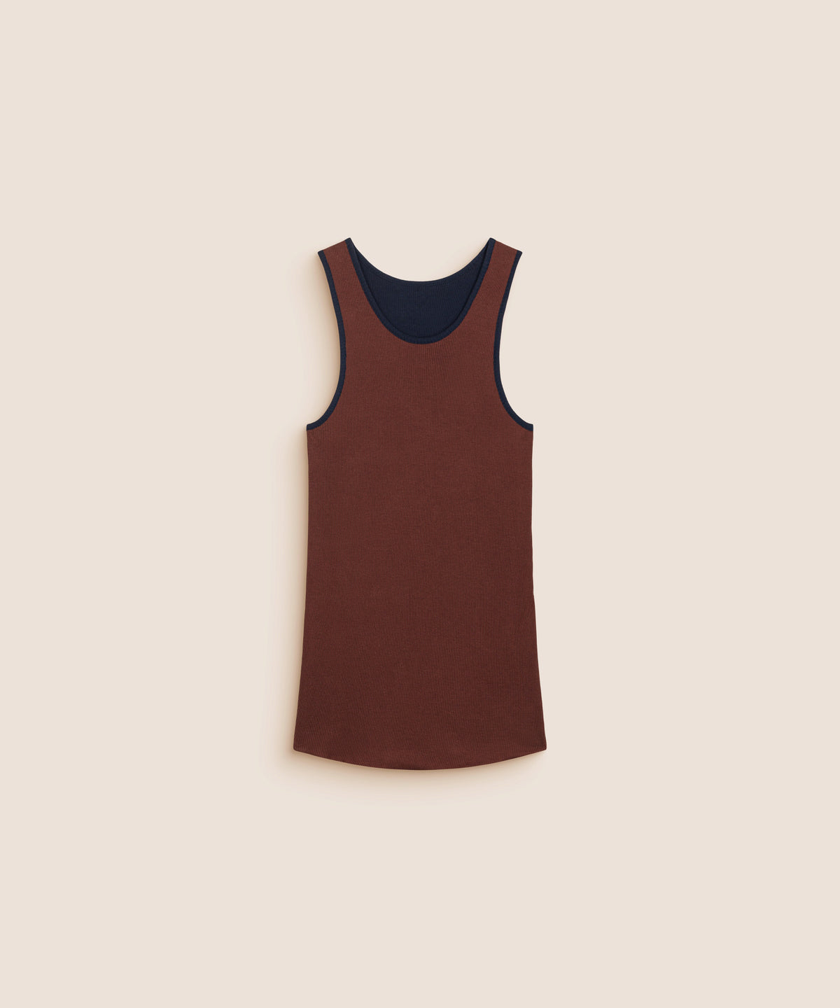 TOP AVILE REVERSIBLE BLEU/BORDEAUX