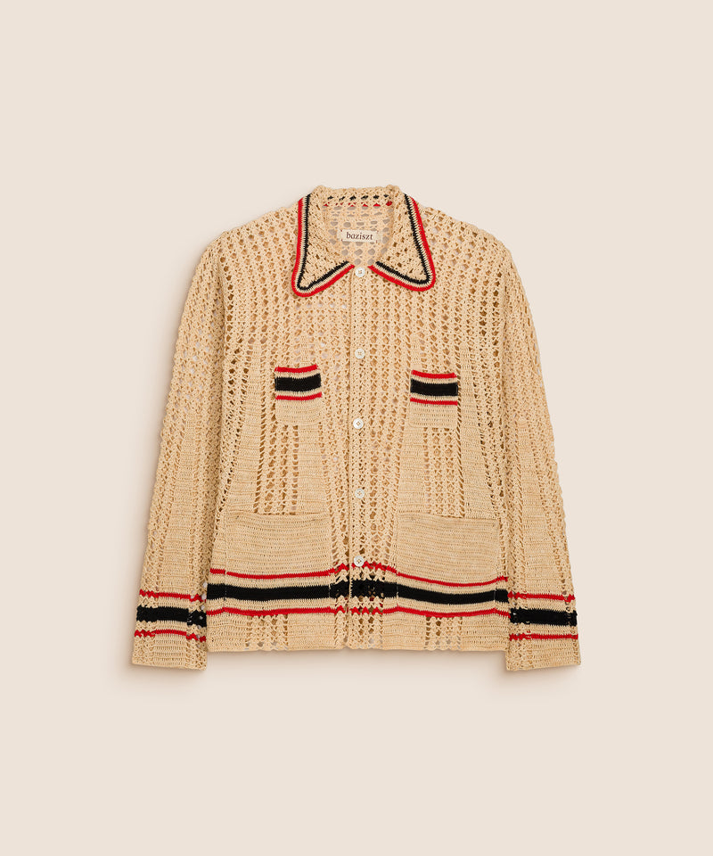 CROC CARDIGAN BEIGE