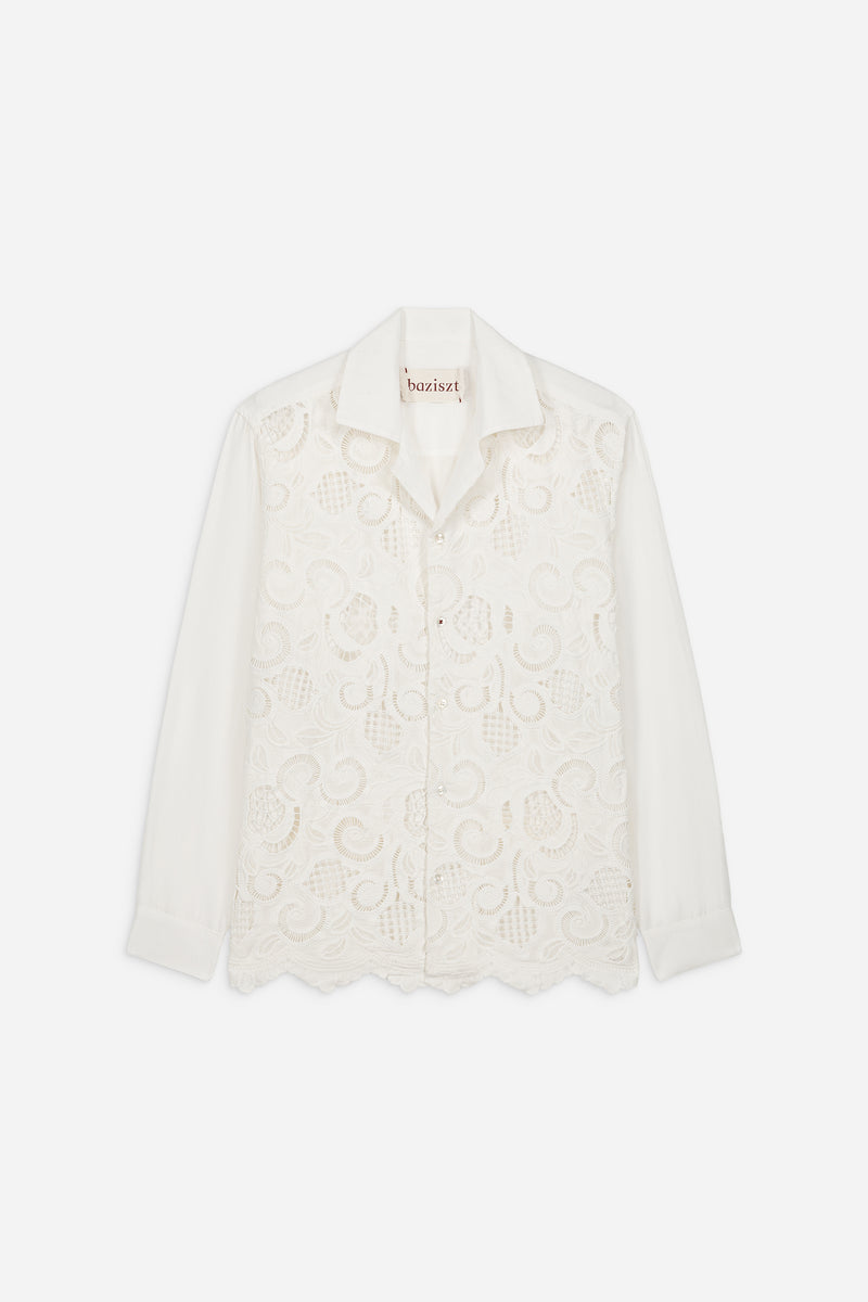 CROCHET SHIRT WHITE