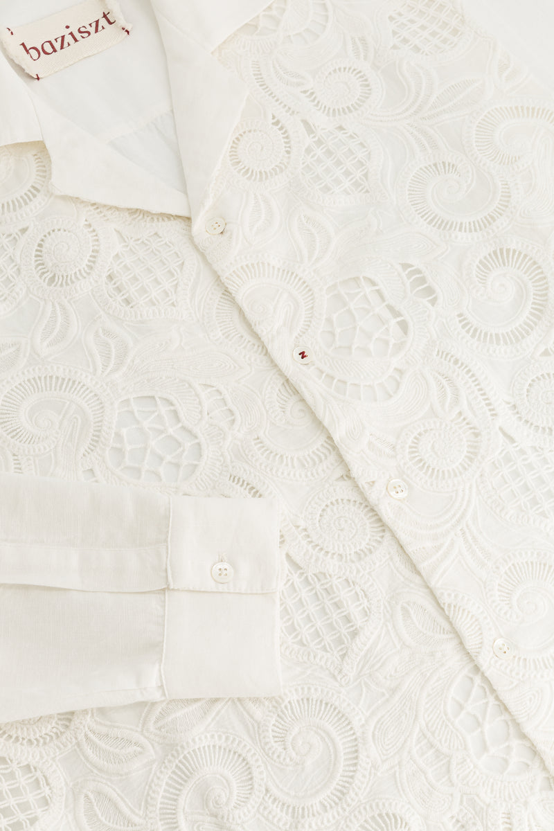CROCHET SHIRT WHITE