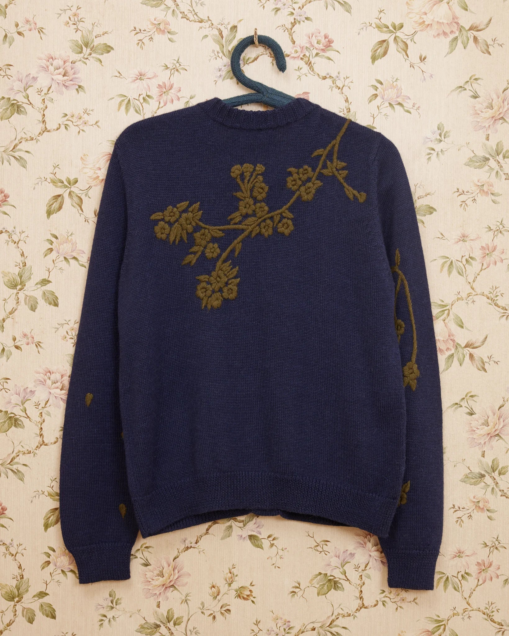 Blossom Cardigan - Blue Alpaca | Baziszt