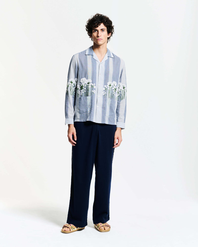 PANTALON CORNICHE BLEU MARINE