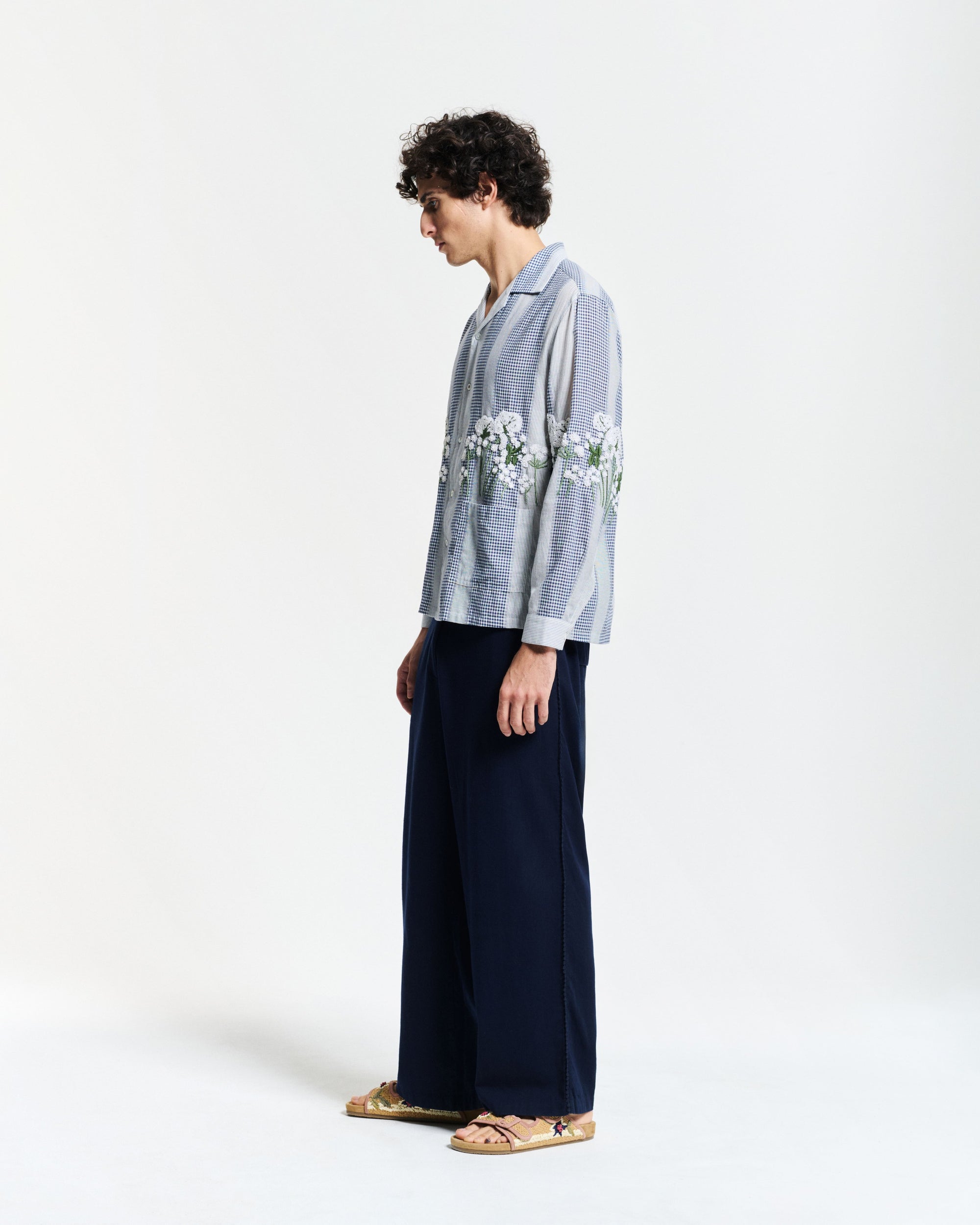 PANTALON CORNICHE BLEU MARINE