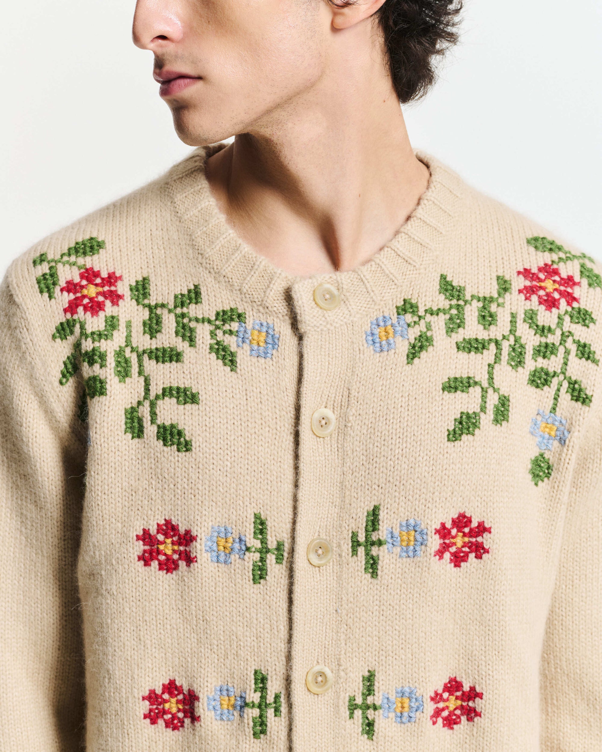 Pull Cardigan Graphique Chic Vintage 80's Pull Cardigan Graphique Chic Vintage 80's