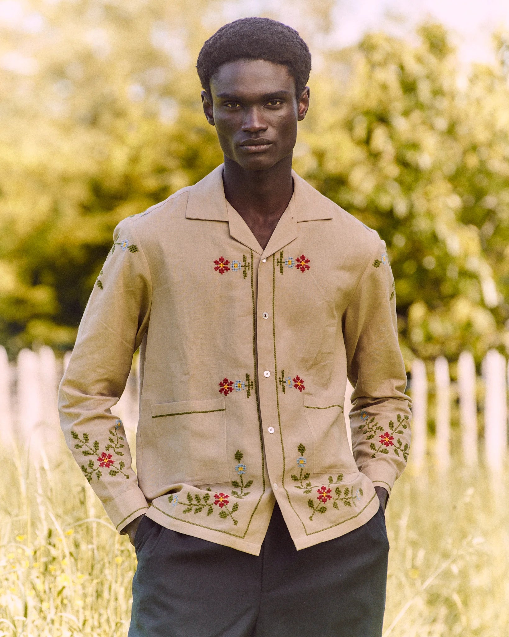 Curiosa Shirt - Beige Silk Noil | Baziszt