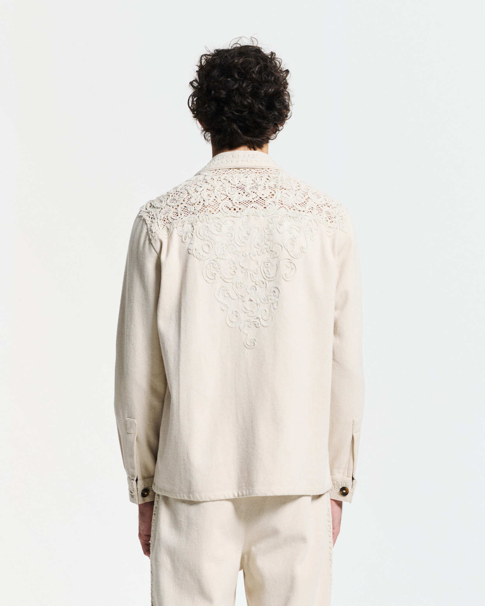 Denim lace shirt