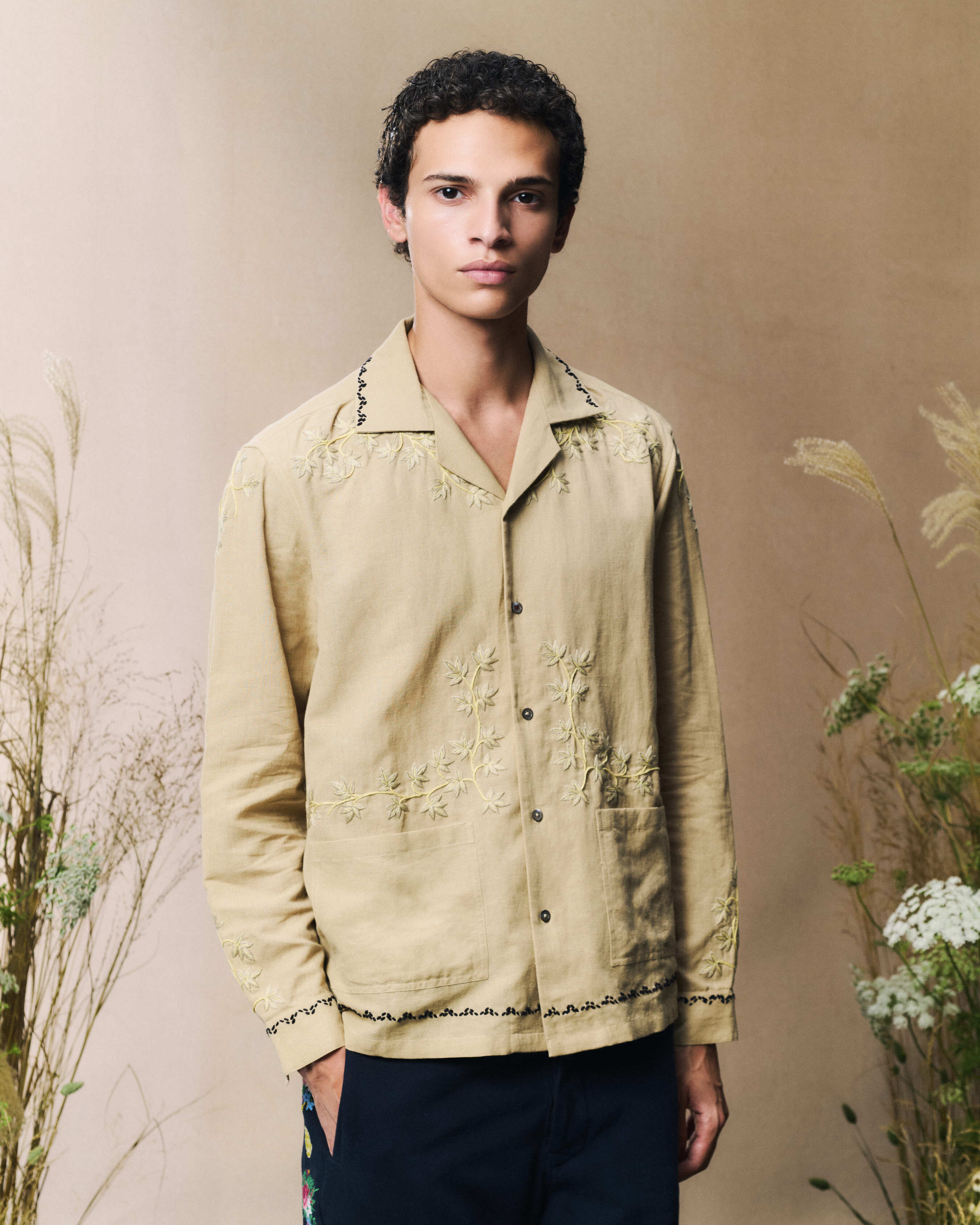 Gevrey Shirt – Beige Cotton | Baziszt