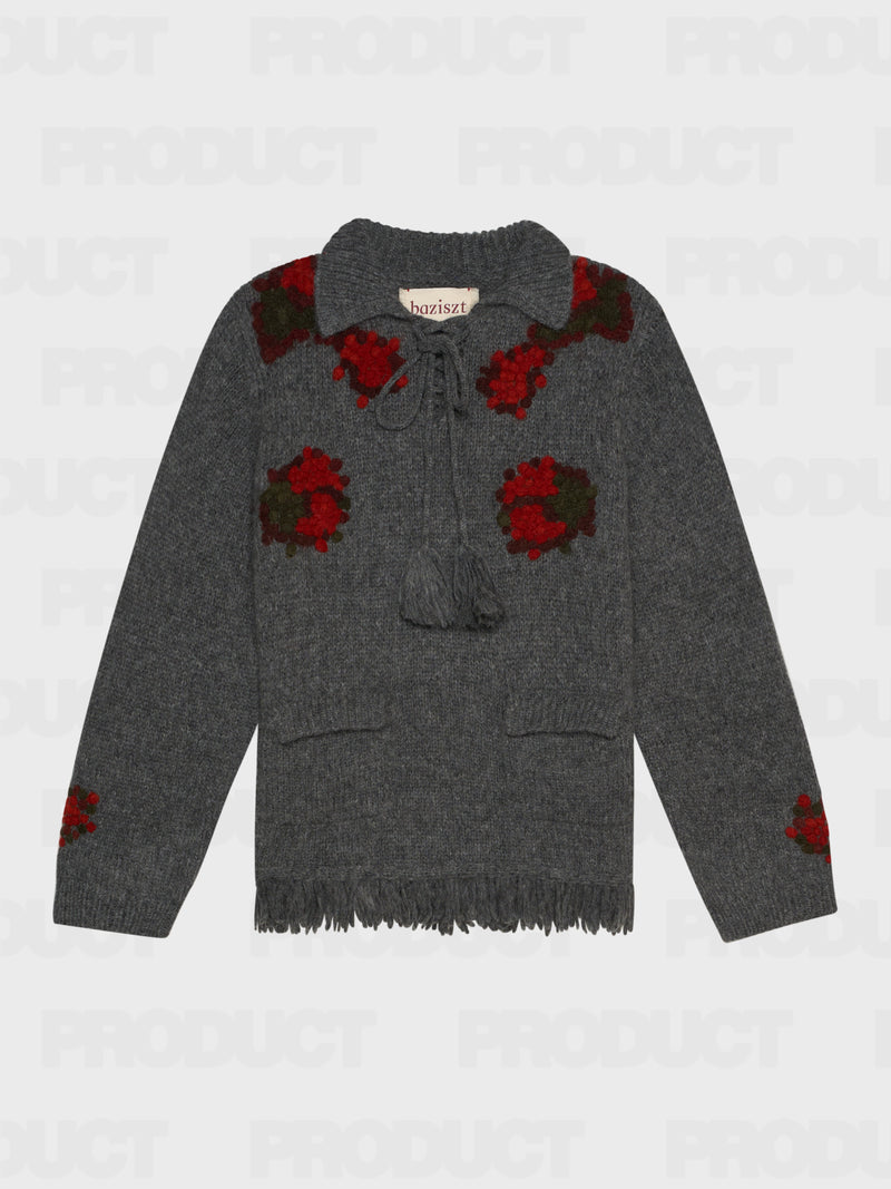 Graphite sweater Gray baby alpaca