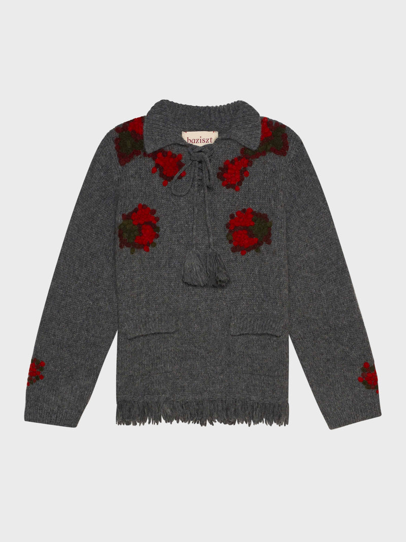 Graphite sweater Gray baby alpaca