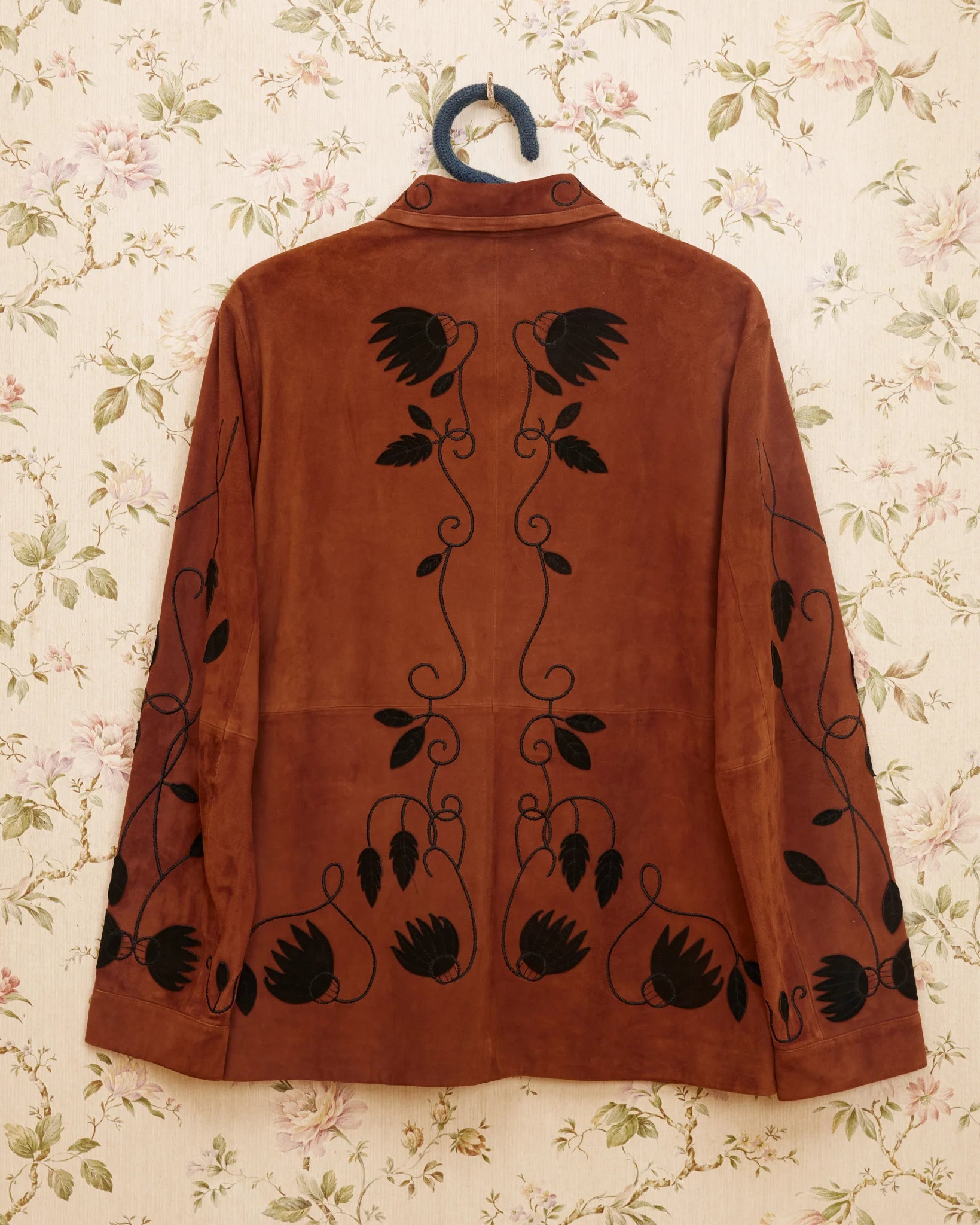 SYNTHETIC SUEDE EMBROIDERY JACKET（M） Herblore Jacket – Burgundy Suede | Baziszt