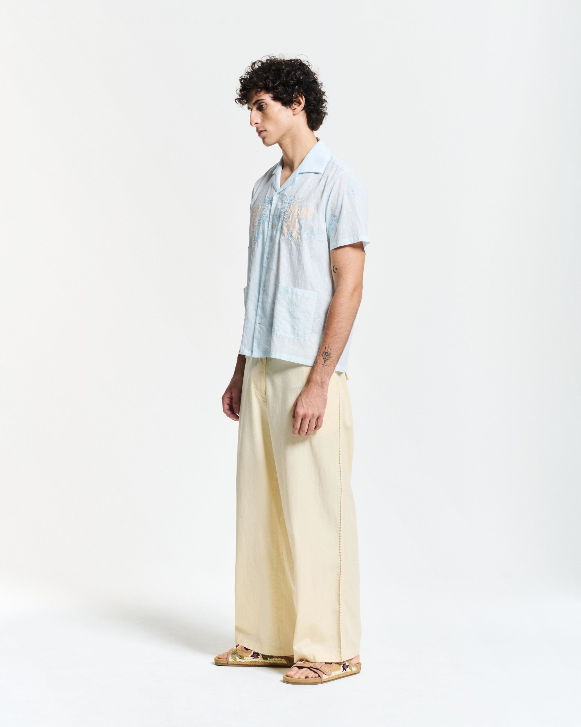 PANTALON CORNICHE ECRU