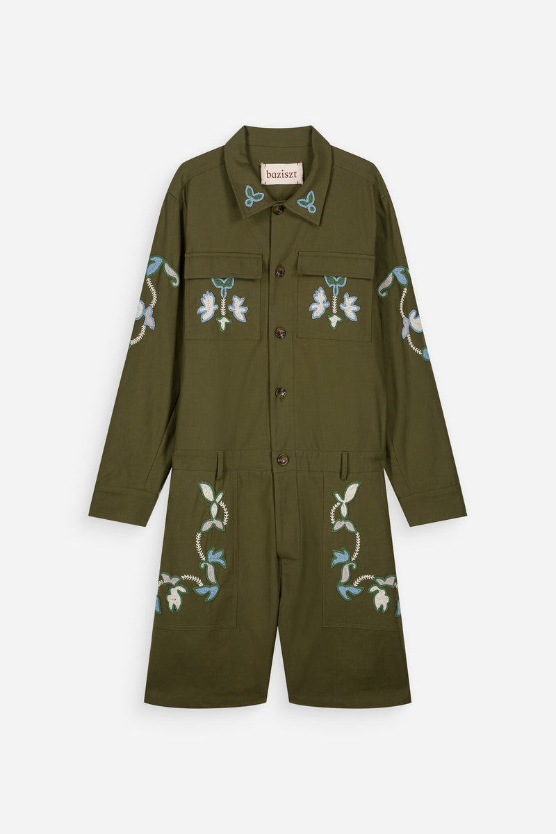 Combinaison courte kaki