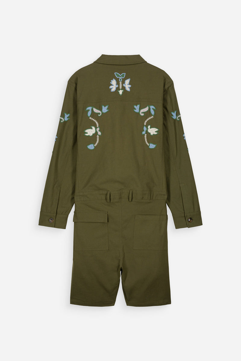 Combinaison courte kaki