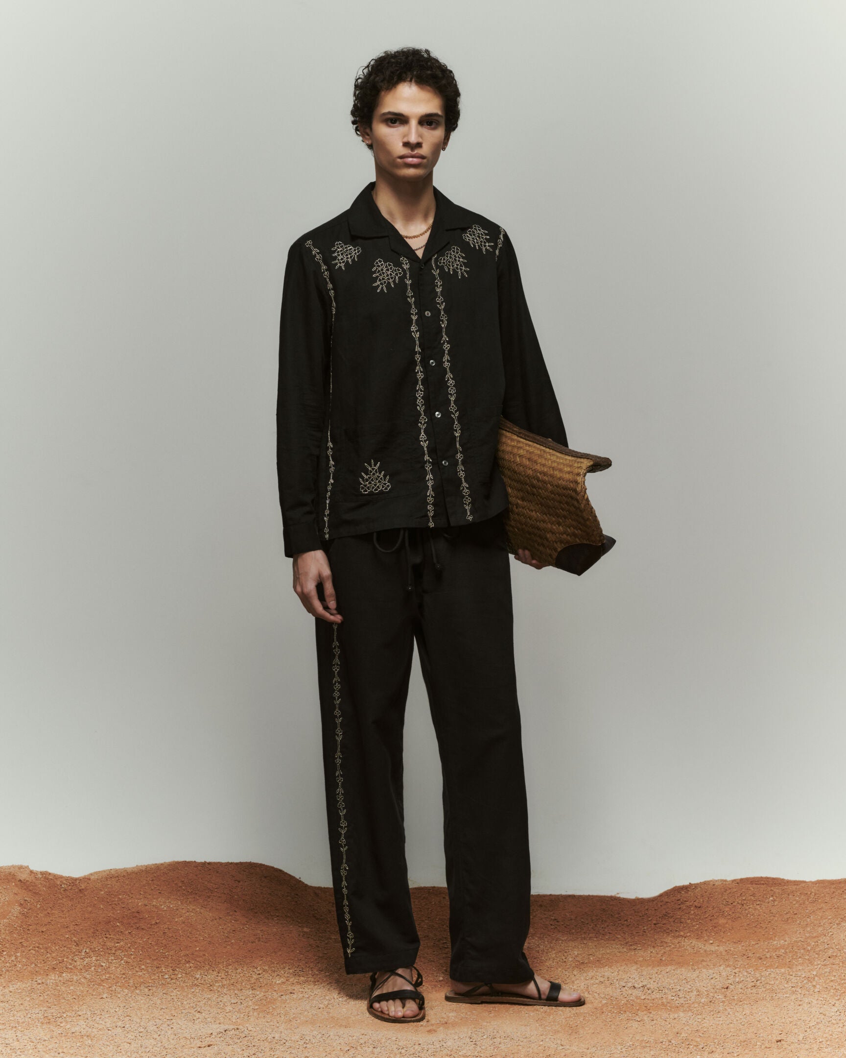baziszt レザーシャツ Grape Shirt - Black Cotton | Baziszt