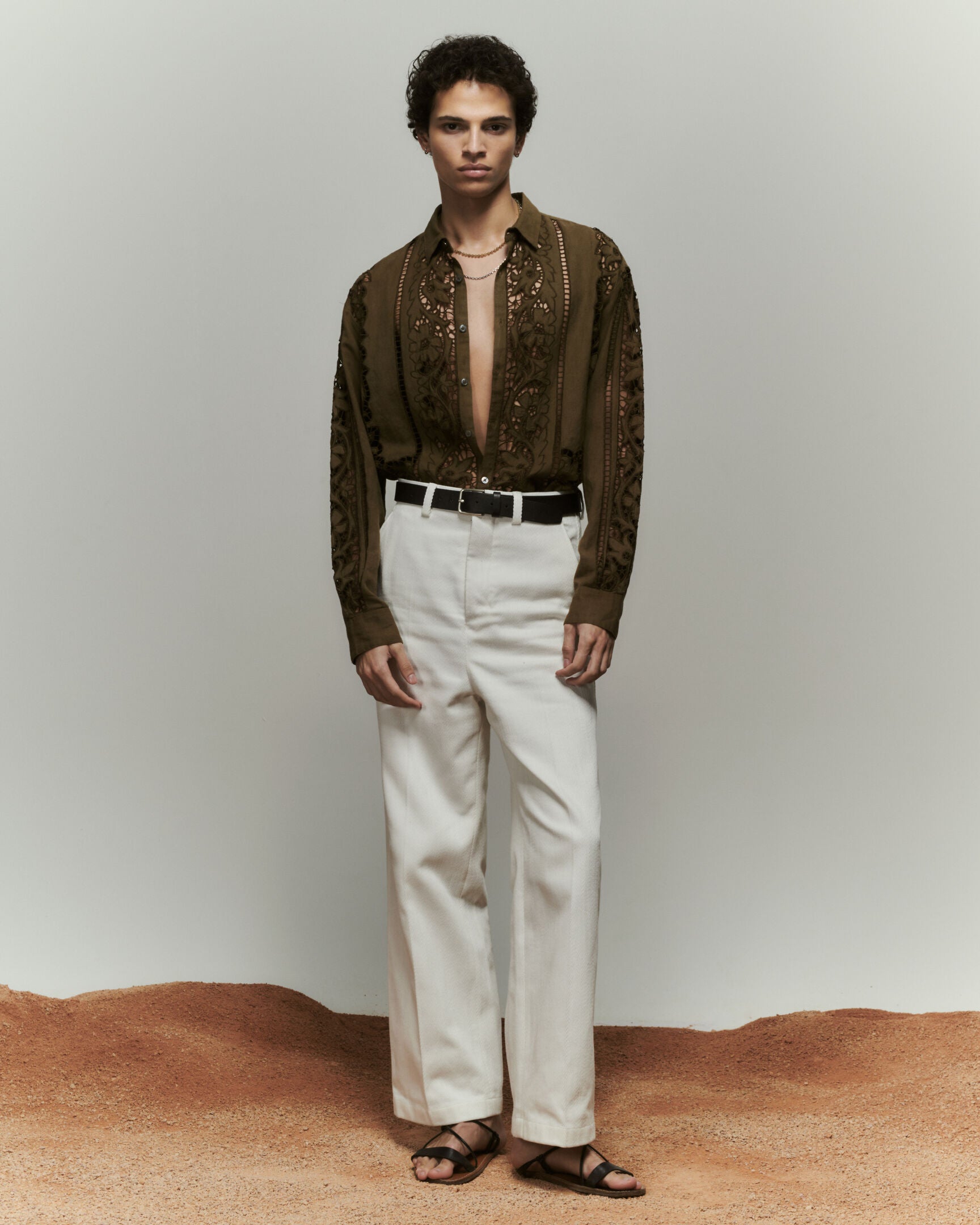 Baziszt, Lookbook Spring Summer 2024, Minster Shirt Khaki