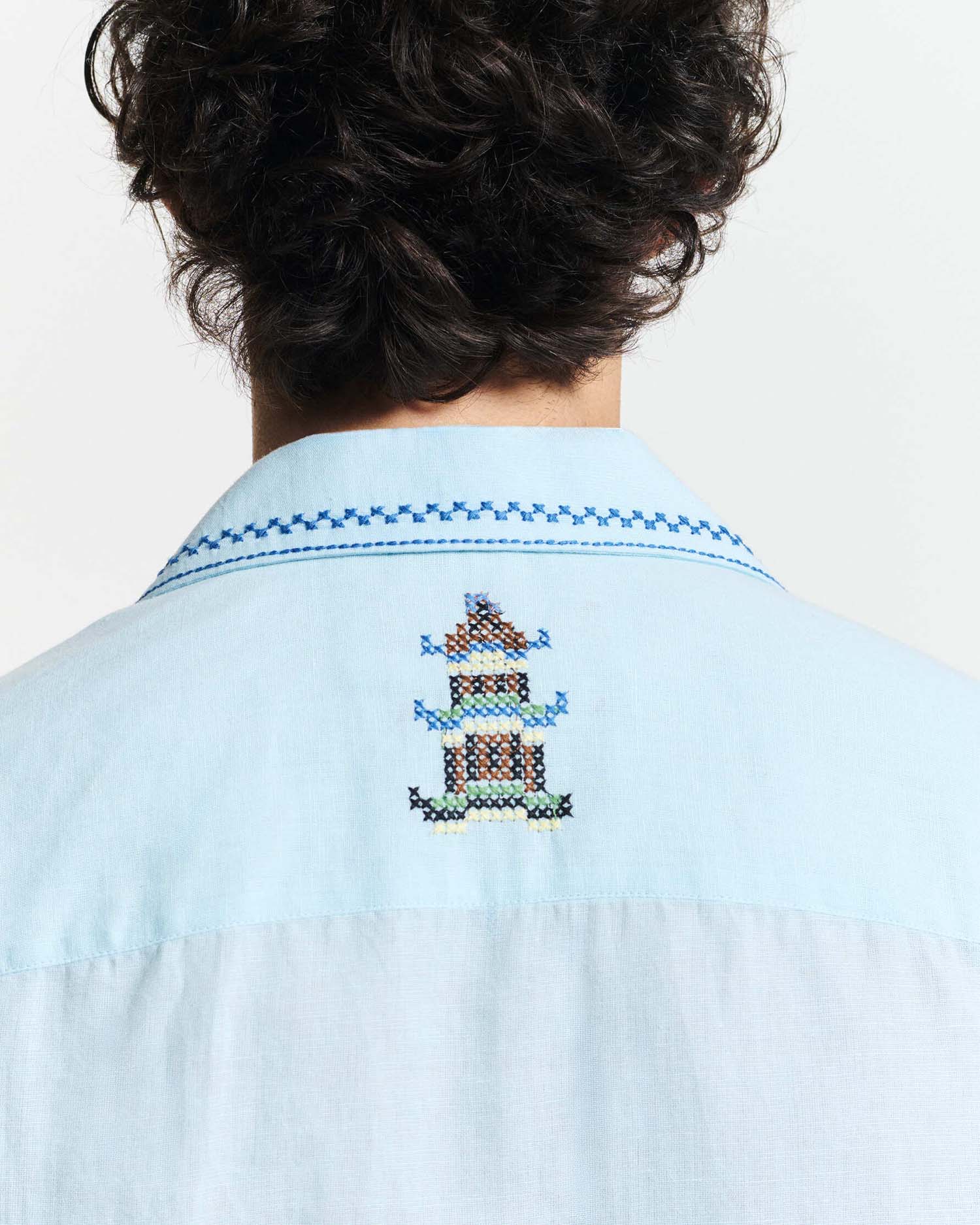 La chemise Meguru - Bleu Ciel