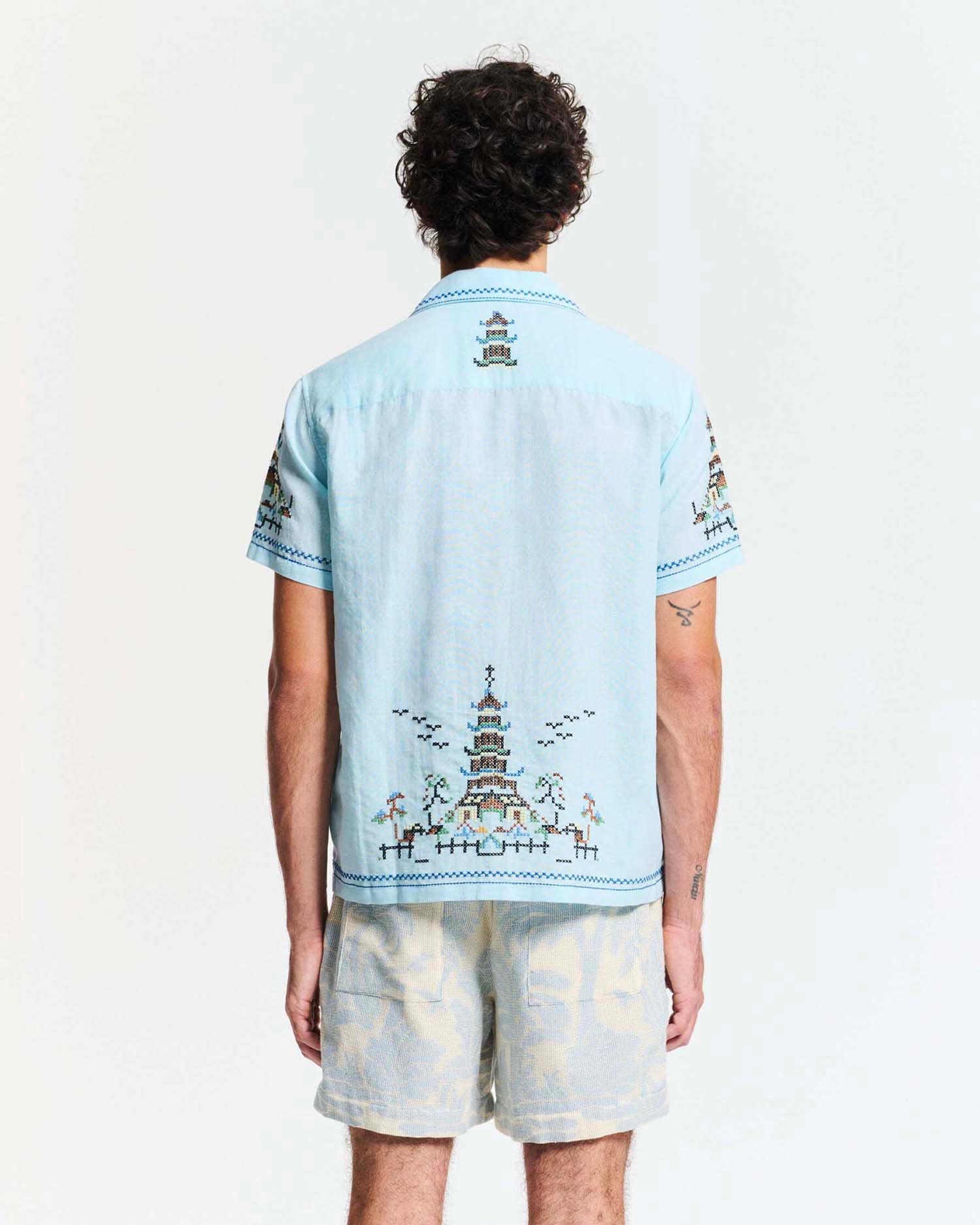 La chemise Meguru - Bleu Ciel