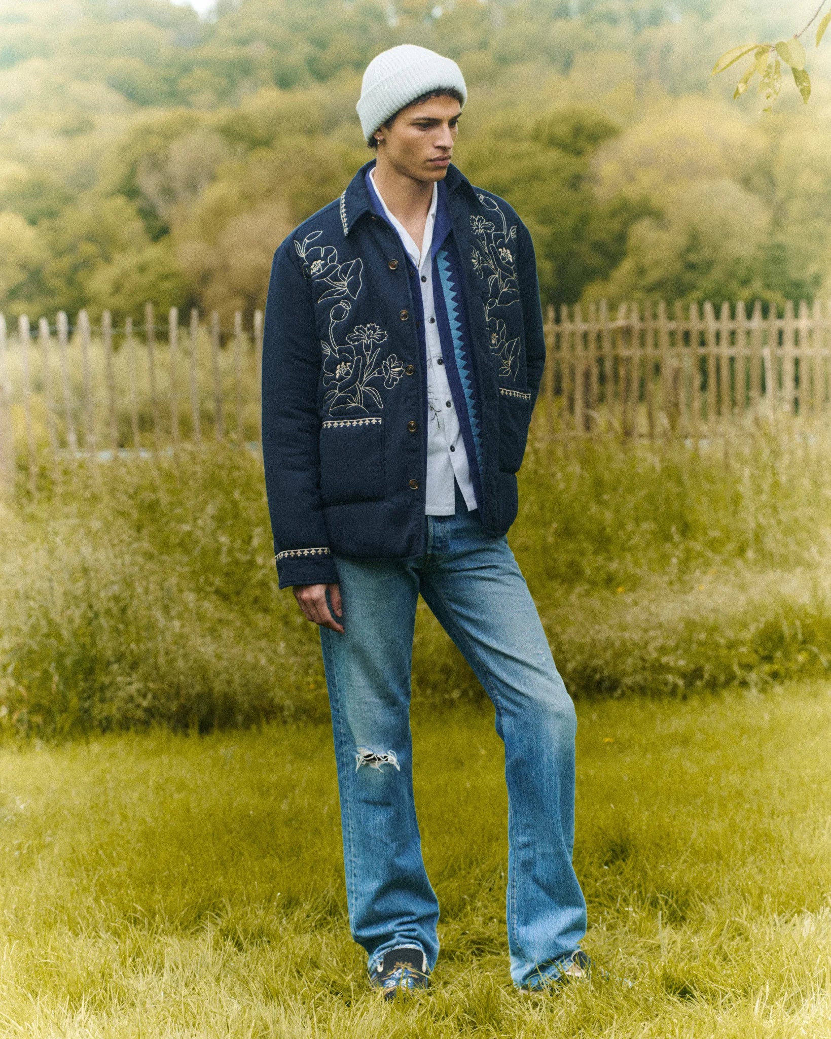 Oddment Jacket - Blue Cotton | Baziszt
