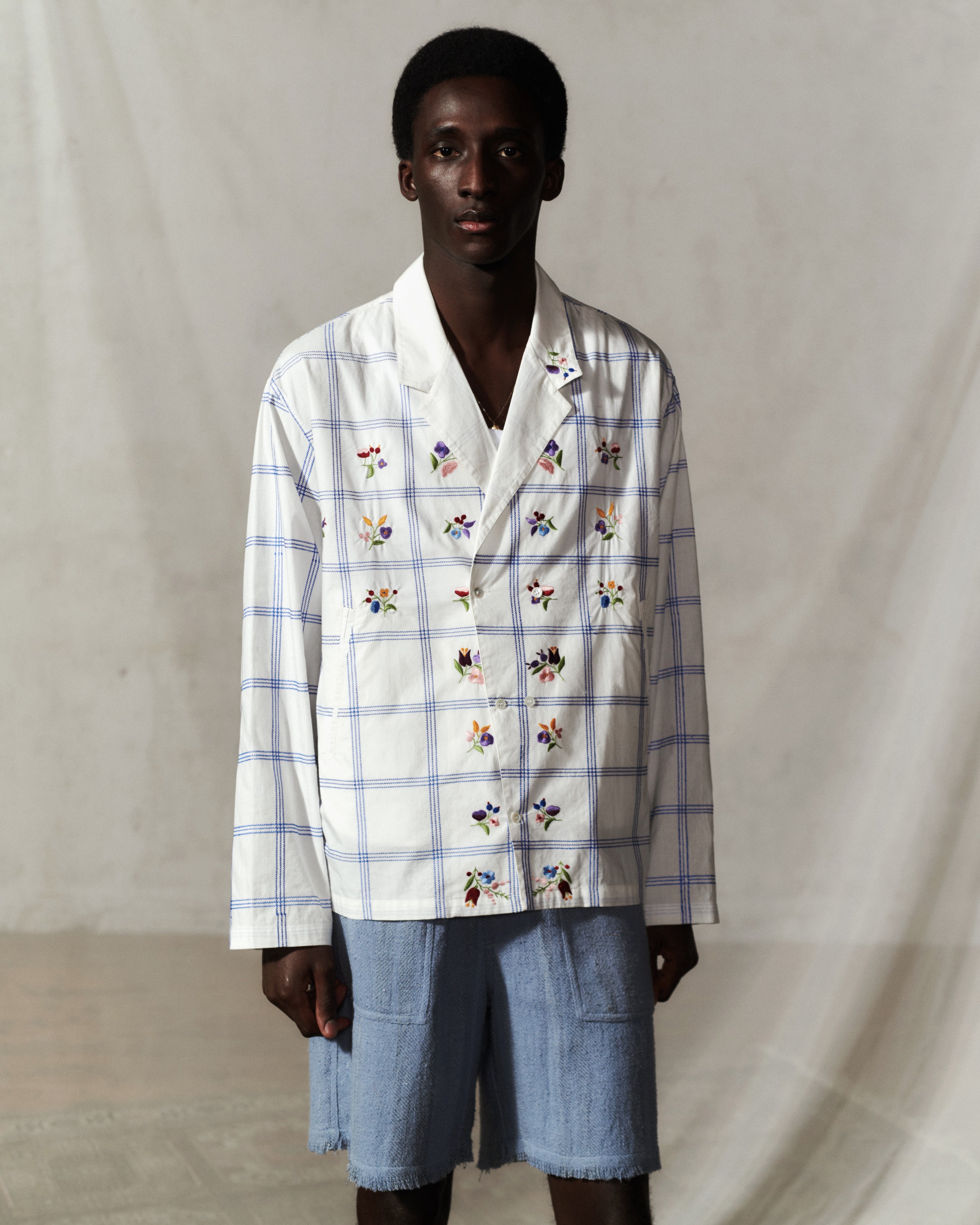 Savoy Shirt - Light Blue Cotton︱Baziszt