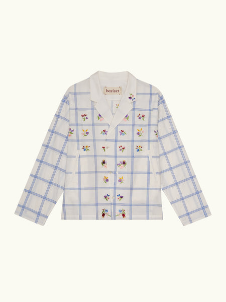 Savoy Shirt - Light Blue Cotton︱Baziszt
