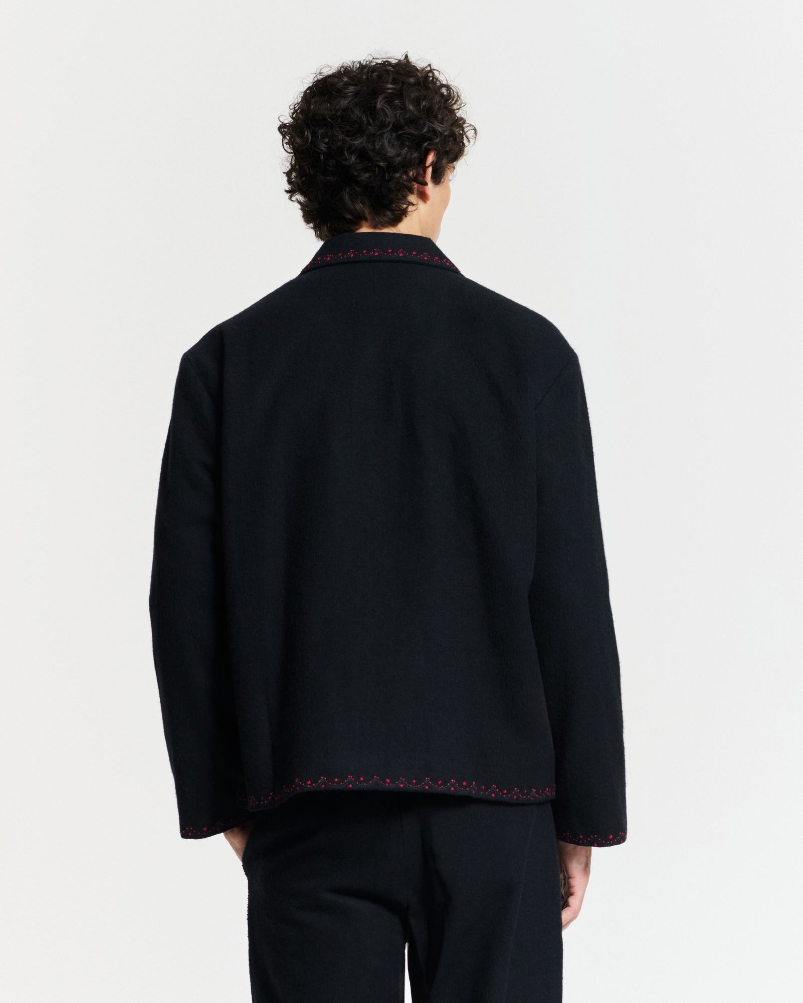 Scarlet Jacket – Black Wool | Baziszt