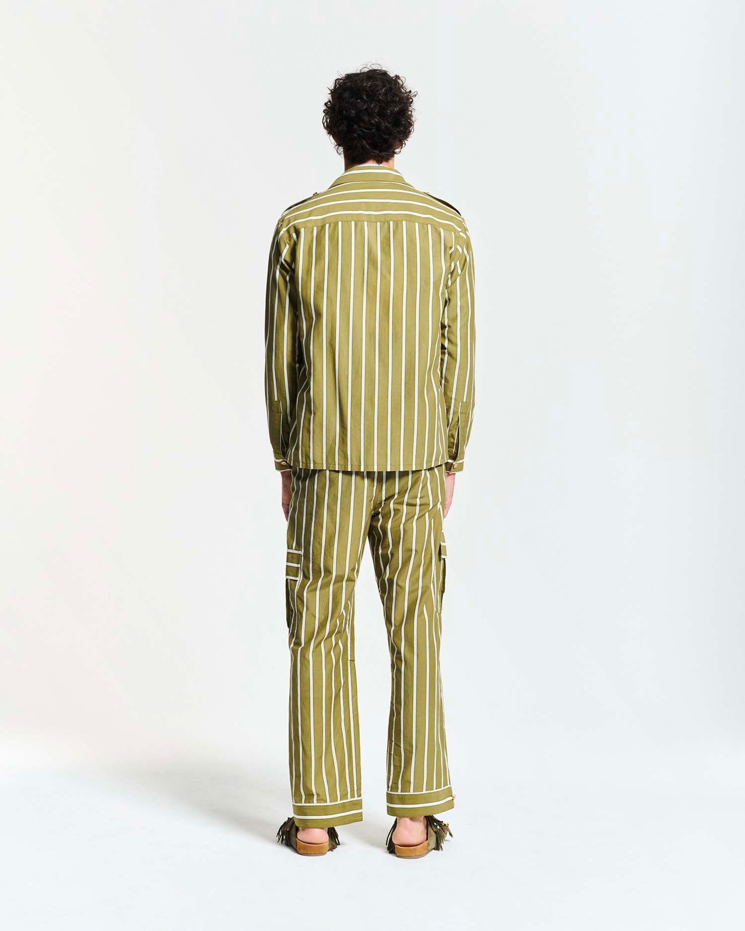 Stripe Pants Khaki Green